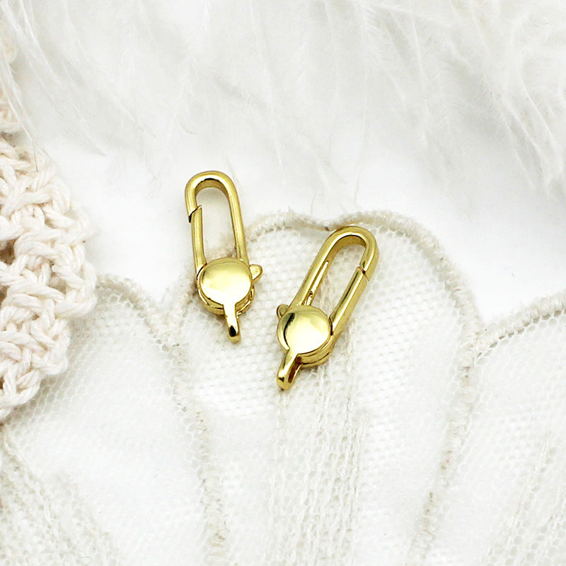 Wholesale of Gold Lobster Buckle Copper DIY Jewelry Accessories